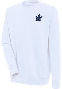 Antigua Toronto Maple Leafs Mens White Victory Long Sleeve Crew Sweatshirt