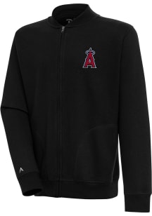 Antigua Los Angeles Angels Mens Black Victory Long Sleeve Full Zip Jacket
