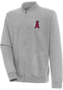 Antigua Los Angeles Angels Mens Grey Victory Long Sleeve Full Zip Jacket