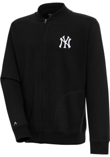 Antigua New York Yankees Mens Black Victory Long Sleeve Full Zip Jacket