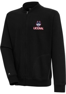 Antigua UConn Huskies Mens Black Victory Long Sleeve Full Zip Jacket