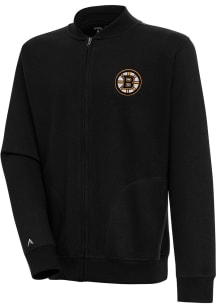 Antigua Boston Bruins Mens Black Victory Long Sleeve Full Zip Jacket