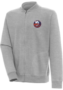 Antigua New York Islanders Mens Grey Victory Long Sleeve Full Zip Jacket