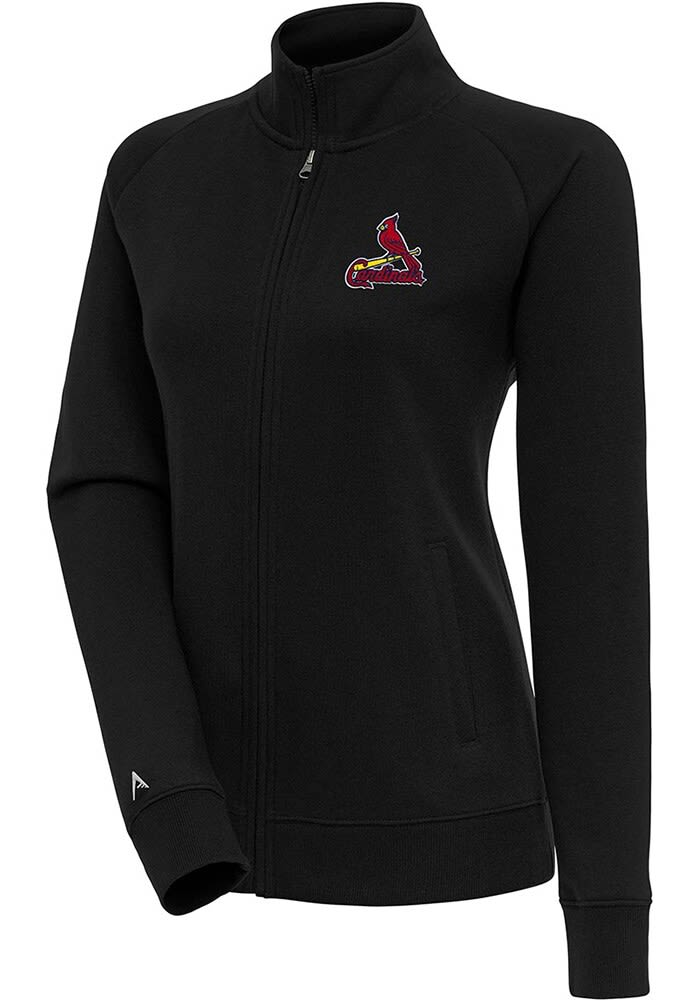 Antigua St Louis Cardinals Women's White Victory Full Long Sleeve Full Zip Jacket, White, 52% Cot / 48% Poly, Size S, Rally House