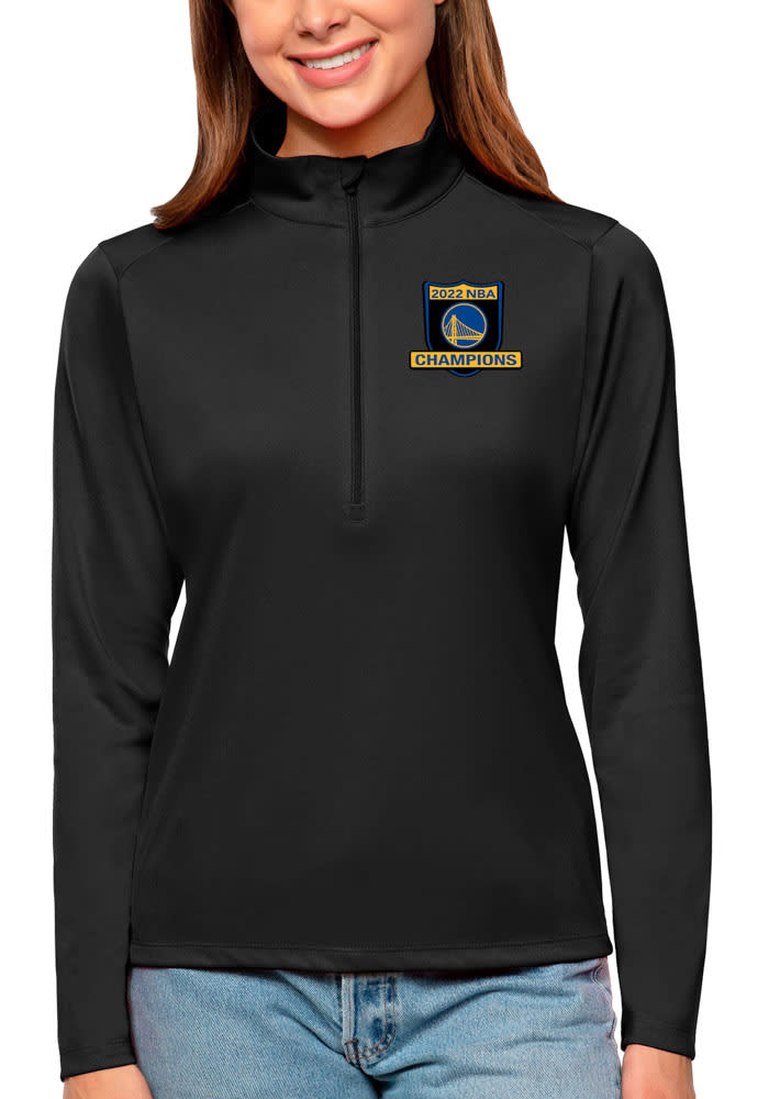 Antigua Golden State Warriors Womens Black 2022 NBA Champions Tribute Pullover Long Sleeve Pullover