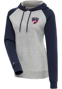 Antigua FC Dallas Womens Grey Victory Hooded Sweatshirt
