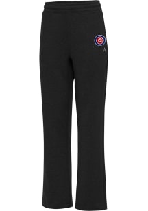 Antigua Chicago Cubs Womens Victory Black Sweatpants