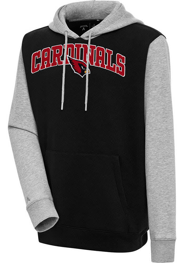 Men's Antigua Black Arizona Cardinals Victory Pullover Sweatshirt Size: Medium