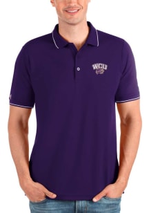 Antigua Western Carolina Mens Purple Affluent Short Sleeve Polo
