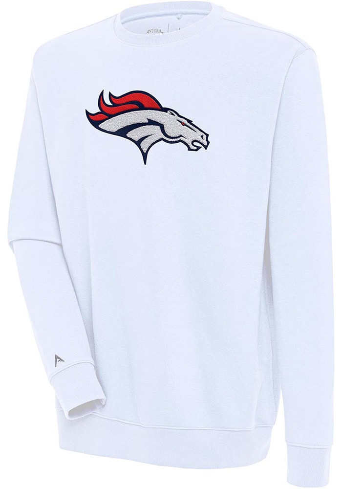 Denver Broncos Antigua Reward Crewneck Pullover Sweatshirt