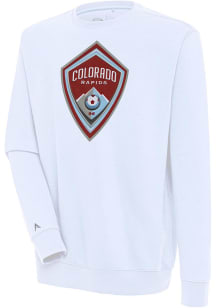Antigua Colorado Rapids Mens White Victory Long Sleeve Crew Sweatshirt