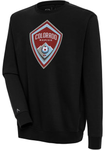 Antigua Colorado Rapids Mens Black Victory Long Sleeve Crew Sweatshirt
