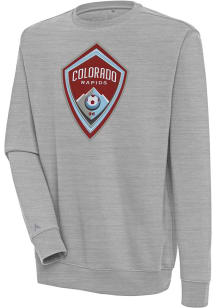 Antigua Colorado Rapids Mens Grey Victory Long Sleeve Crew Sweatshirt