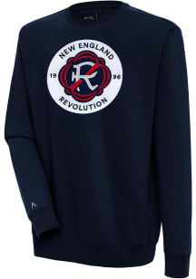 Antigua New England Revolution Mens Navy Blue Victory Long Sleeve Crew Sweatshirt