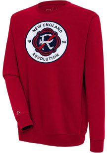 Antigua New England Revolution Mens Red Victory Long Sleeve Crew Sweatshirt