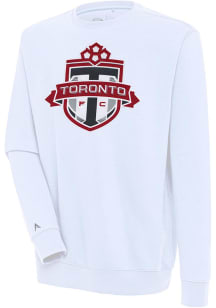 Antigua Toronto FC Mens White Victory Long Sleeve Crew Sweatshirt