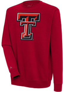 Antigua Texas Tech Red Raiders Mens Red Victory Long Sleeve Crew Sweatshirt