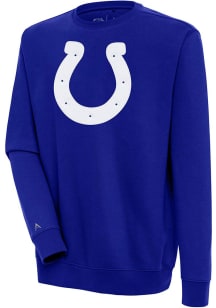 Antigua Indianapolis Colts Mens Blue Victory Long Sleeve Crew Sweatshirt