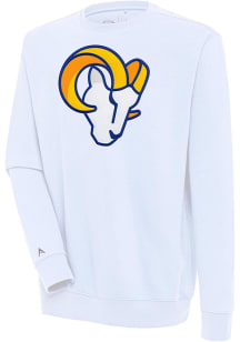 Antigua Los Angeles Rams Mens White Victory Long Sleeve Crew Sweatshirt