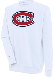 Antigua Montreal Canadiens Mens White Victory Long Sleeve Crew Sweatshirt