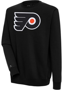 Antigua Philadelphia Flyers Mens Black Victory Long Sleeve Crew Sweatshirt