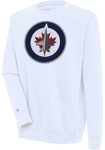 Antigua Winnipeg Jets Mens White Victory Long Sleeve Crew Sweatshirt