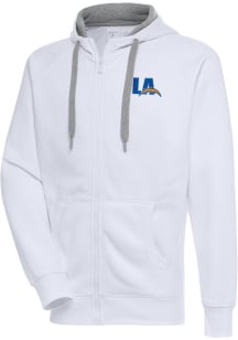 Antigua Los Angeles Chargers Mens White Victory Long Sleeve Full Zip Jacket