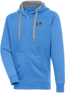 Antigua Los Angeles Chargers Mens Light Blue Victory Long Sleeve Full Zip Jacket