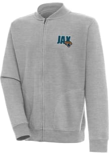 Antigua Jacksonville Jaguars Mens Grey Victory Long Sleeve Full Zip Jacket