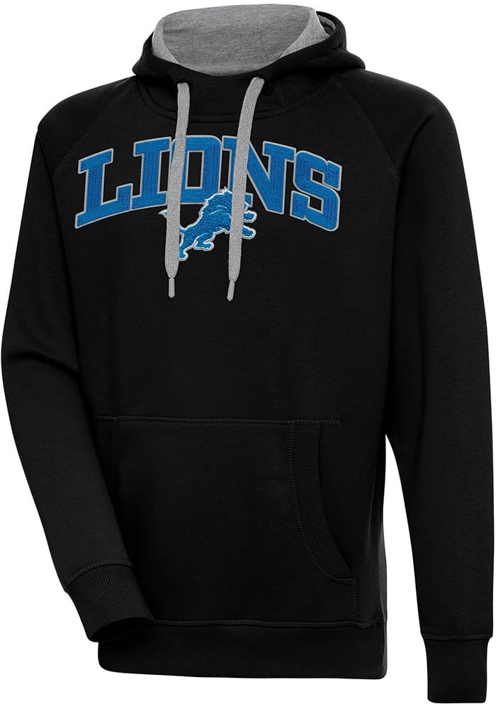 Antigua Detroit Lions Victory Hoodie - Grey