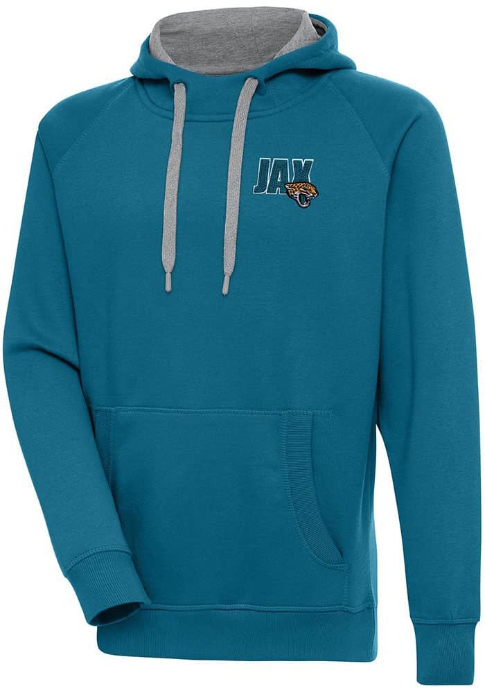 Jacksonville Jaguars Antigua Victory Pullover Hoodie - Teal