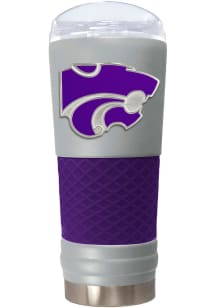 Grey K-State Wildcats The Draft Emblem Logo 24oz Stainless Steel Tumbler