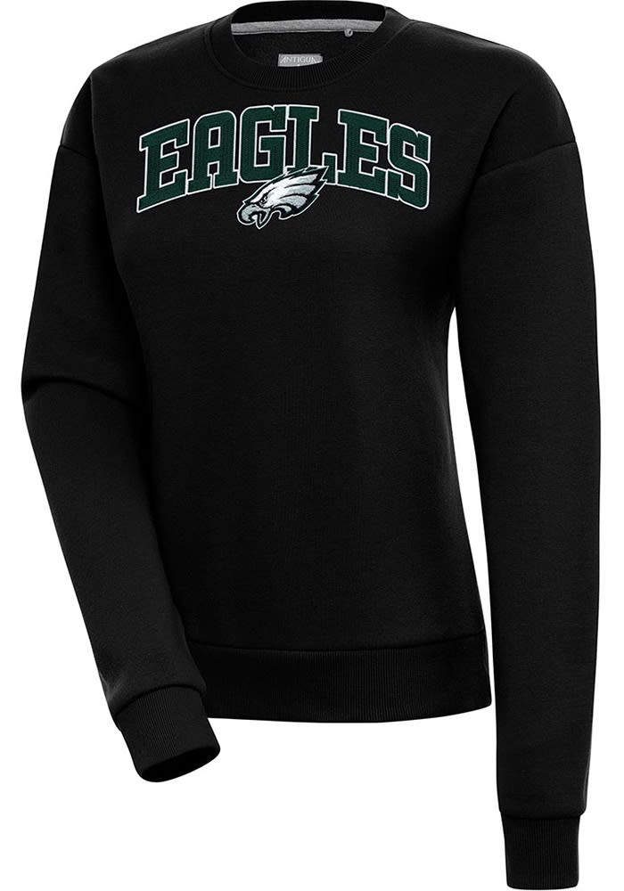 Philadelphia Eagles Antigua Women's Victory Crewneck Chenille Pullover  Sweatshirt - White