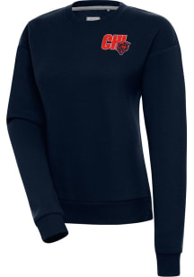 Antigua Chicago Bears Womens Navy Blue Victory Crew Sweatshirt