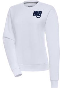 Antigua Indianapolis Colts Womens White Victory Crew Sweatshirt