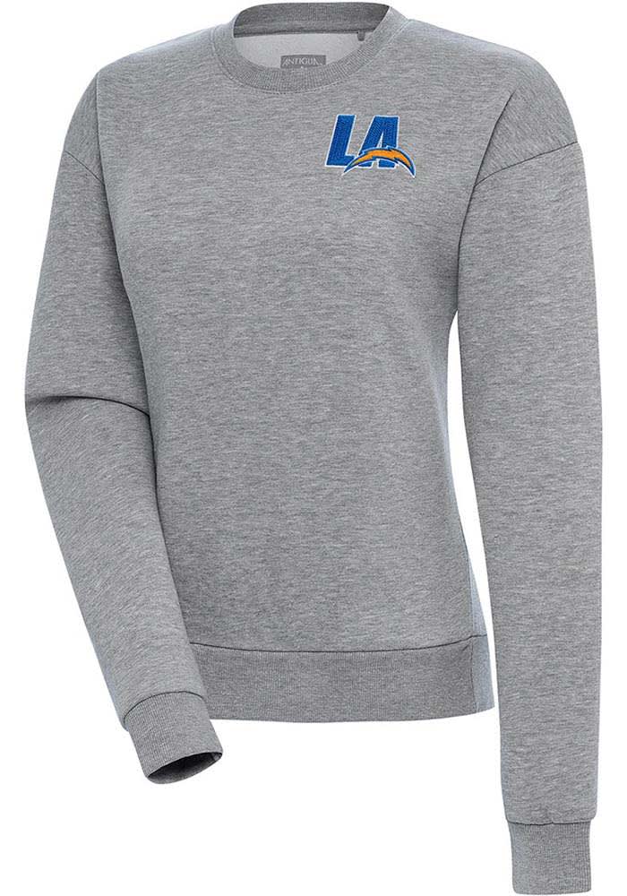 Antigua Detroit Lions Women's Black Victory Crew Sweatshirt, Black, 65% Cotton / 35% POLYESTER, Size L, Rally House