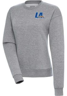 Antigua Los Angeles Chargers Womens Grey Victory Crew Sweatshirt