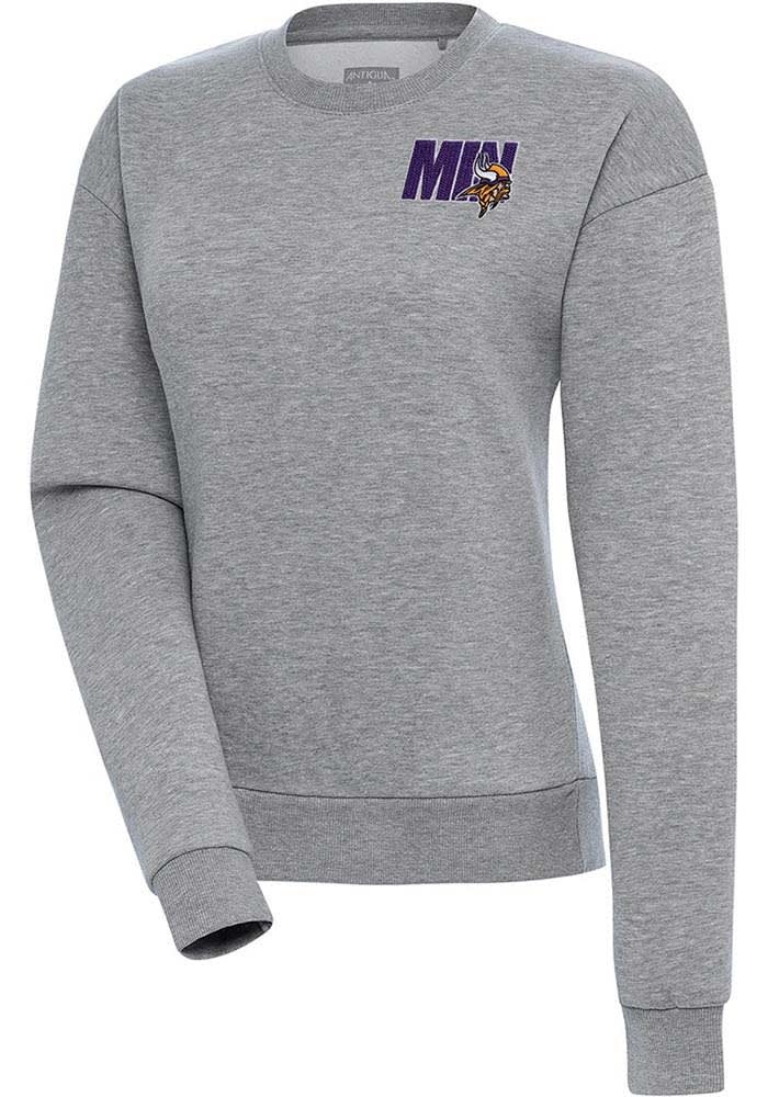 Minnesota Vikings Antigua Women's Victory Crewneck Pullover Sweatshirt -  White