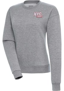 Antigua New York Giants Womens Grey Victory Crew Sweatshirt