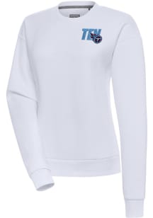 Antigua Tennessee Titans Womens White Victory Crew Sweatshirt