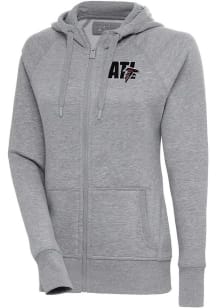 Antigua Atlanta Falcons Womens Grey Victory Long Sleeve Full Zip Jacket