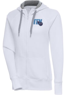 Antigua Tennessee Titans Womens White Victory Long Sleeve Full Zip Jacket