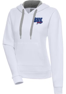 Antigua Buffalo Bills Womens White Victory Hooded Sweatshirt