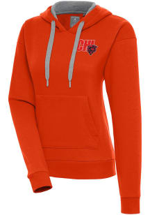 Antigua Chicago Bears Womens Orange Victory Hooded Sweatshirt