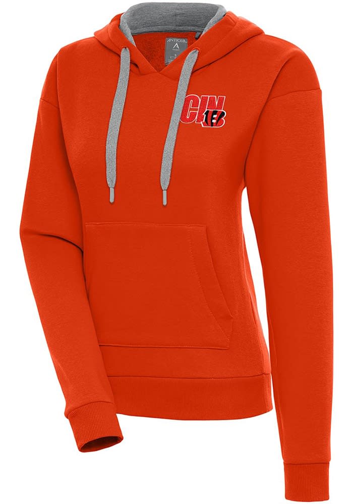 Cincinnati Bengals Antigua Victory Pullover Hoodie - Orange