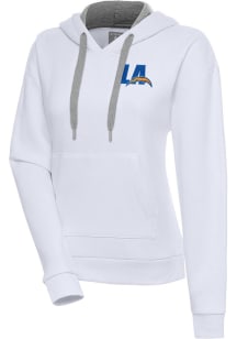 Antigua Los Angeles Chargers Womens White Victory Hooded Sweatshirt
