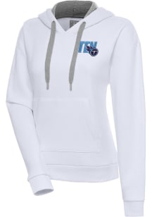 Antigua Tennessee Titans Womens White Victory Hooded Sweatshirt