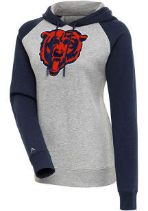 Antigua Chicago Bears Womens Grey Victory Hooded Sweatshirt