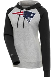 Antigua New England Patriots Womens Grey Victory Hooded Sweatshirt
