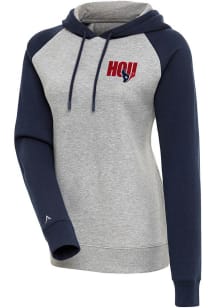 Antigua Houston Texans Womens Grey Victory Hooded Sweatshirt